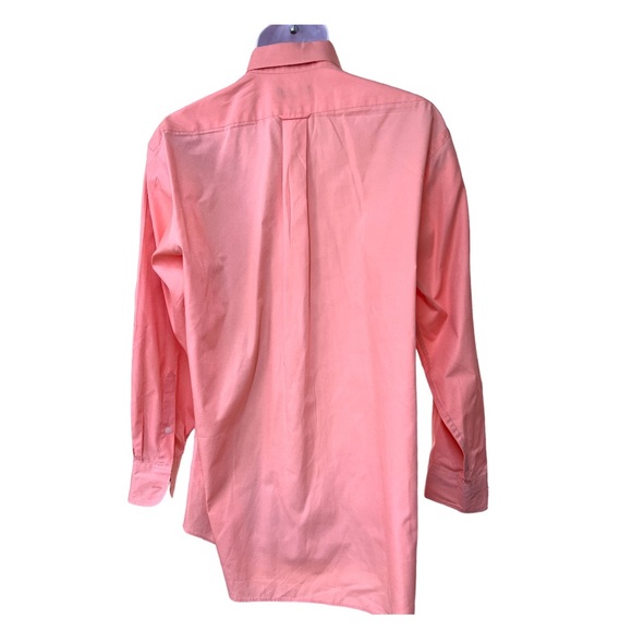 Sz L 16.5 IZOD Silky Poplin Long Sleeve Button Down Shirt - Picture 5 of 5